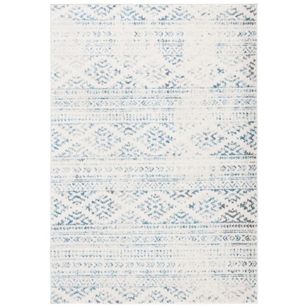 Safavieh 10 x 13 ft. Tulum Power Loomed Rectangle Area Rug Ivory & Turquoise TUL272E-10